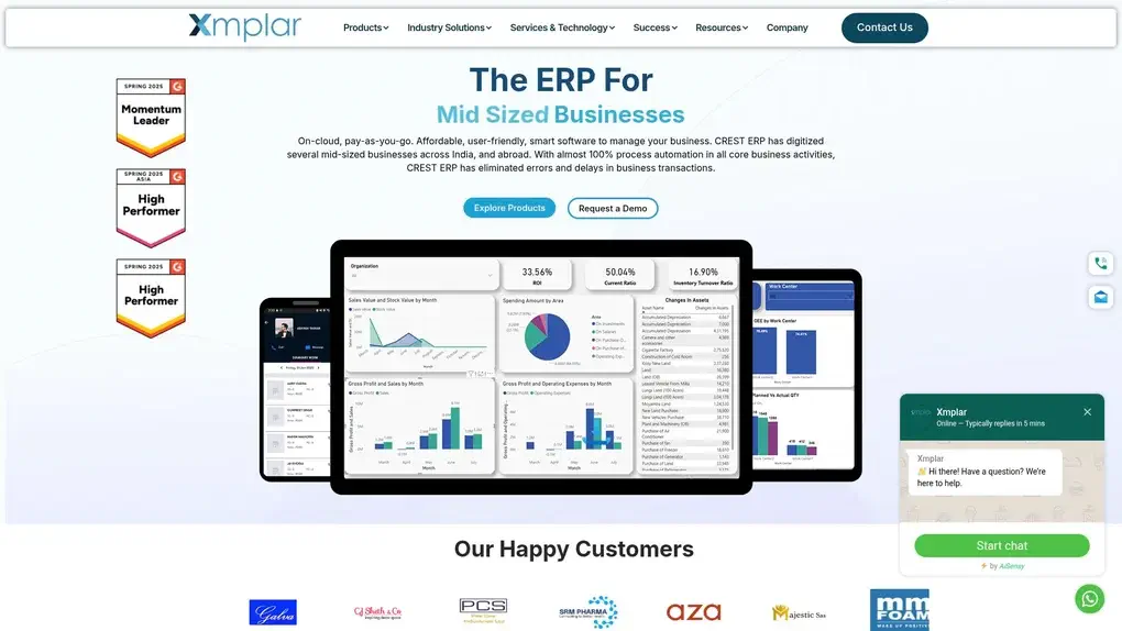 CREST ERP screenshot