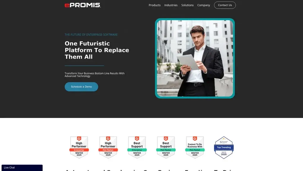 ePROMIS ERP screenshot