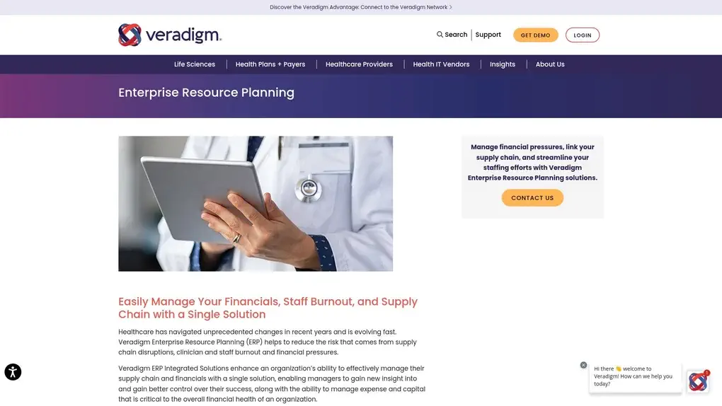 Veradigm ERP screenshot