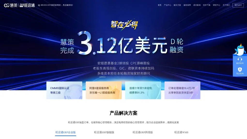 Wangdiantong ERP screenshot
