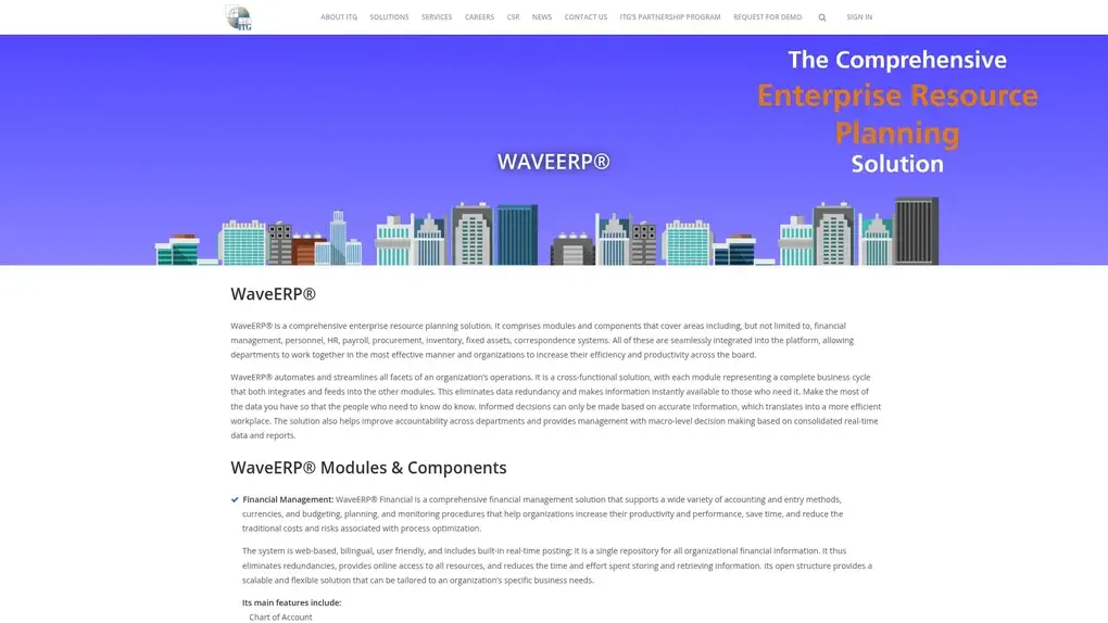 WaveERP screenshot