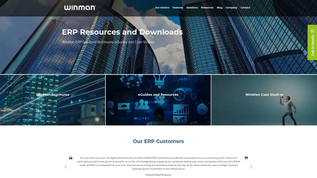 WinMan ERP screenshot